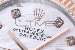 DateJust 126231 GMF 1:1 Best Edition 904L Steel White Pearl Moissanite Dial on SS/RG Oyster Bracelet A2824 - Image 13