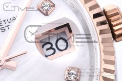 DateJust 126231 GMF 1:1 Best Edition 904L Steel White Pearl Moissanite Dial on SS/RG Oyster Bracelet A2824 - Image 14