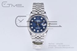 DateJust 36mm 126234 Clean 1:1 Best Edition 904L Steel Blue Moissanite Fluted Dial on Jubilee Bracelet VR3235 - Image 3