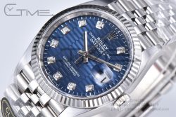 DateJust 36mm 126234 Clean 1:1 Best Edition 904L Steel Blue Moissanite Fluted Dial on Jubilee Bracelet VR3235 - Image 5