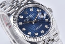 DateJust 36mm 126234 Clean 1:1 Best Edition 904L Steel Blue Moissanite Fluted Dial on Jubilee Bracelet VR3235 - Image 9
