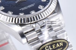DateJust 36mm 126234 Clean 1:1 Best Edition 904L Steel Blue Moissanite Fluted Dial on Jubilee Bracelet VR3235 - Image 15