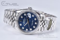 DateJust 36mm 126234 Clean 1:1 Best Edition 904L Steel Blue Moissanite Fluted Dial on Jubilee Bracelet VR3235 - Image 16
