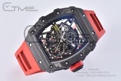 RM035-02 Real NTPT 1:1 Best Edition T+F Skeleton Dial on Red Rubber Strap - Image 4