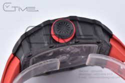 RM035-02 Real NTPT 1:1 Best Edition T+F Skeleton Dial on Red Rubber Strap - Image 8