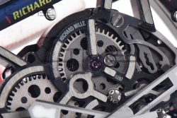 RM035-02 Real NTPT 1:1 Best Edition T+F Skeleton Dial on Red Rubber Strap - Image 11