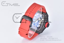 RM035-02 Real NTPT 1:1 Best Edition T+F Skeleton Dial on Red Rubber Strap - Image 17