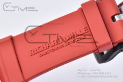 RM035-02 Real NTPT 1:1 Best Edition T+F Skeleton Dial on Red Rubber Strap - Image 22