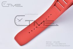 RM035-02 Real NTPT 1:1 Best Edition T+F Skeleton Dial on Red Rubber Strap - Image 23
