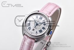 CLE De Cartier 31mm SS/LE Pink Strap RXWF ETA2671 - Image 2