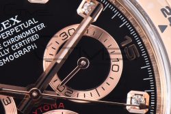 Daytona 116505 Clean Factory 1:1 Best Edition Black Diamonds Dial on RG Bracelet SA4130 - Image 12