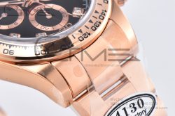 Daytona 116505 Clean Factory 1:1 Best Edition Black Diamonds Dial on RG Bracelet SA4130 - Image 13