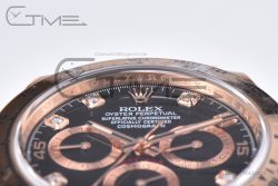 Daytona 116505 Clean Factory 1:1 Best Edition Black Diamonds Dial on RG Bracelet SA4130 - Image 14