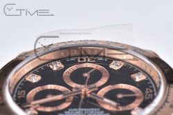 Daytona 116505 Clean Factory 1:1 Best Edition Black Diamonds Dial on RG Bracelet SA4130 - Image 15