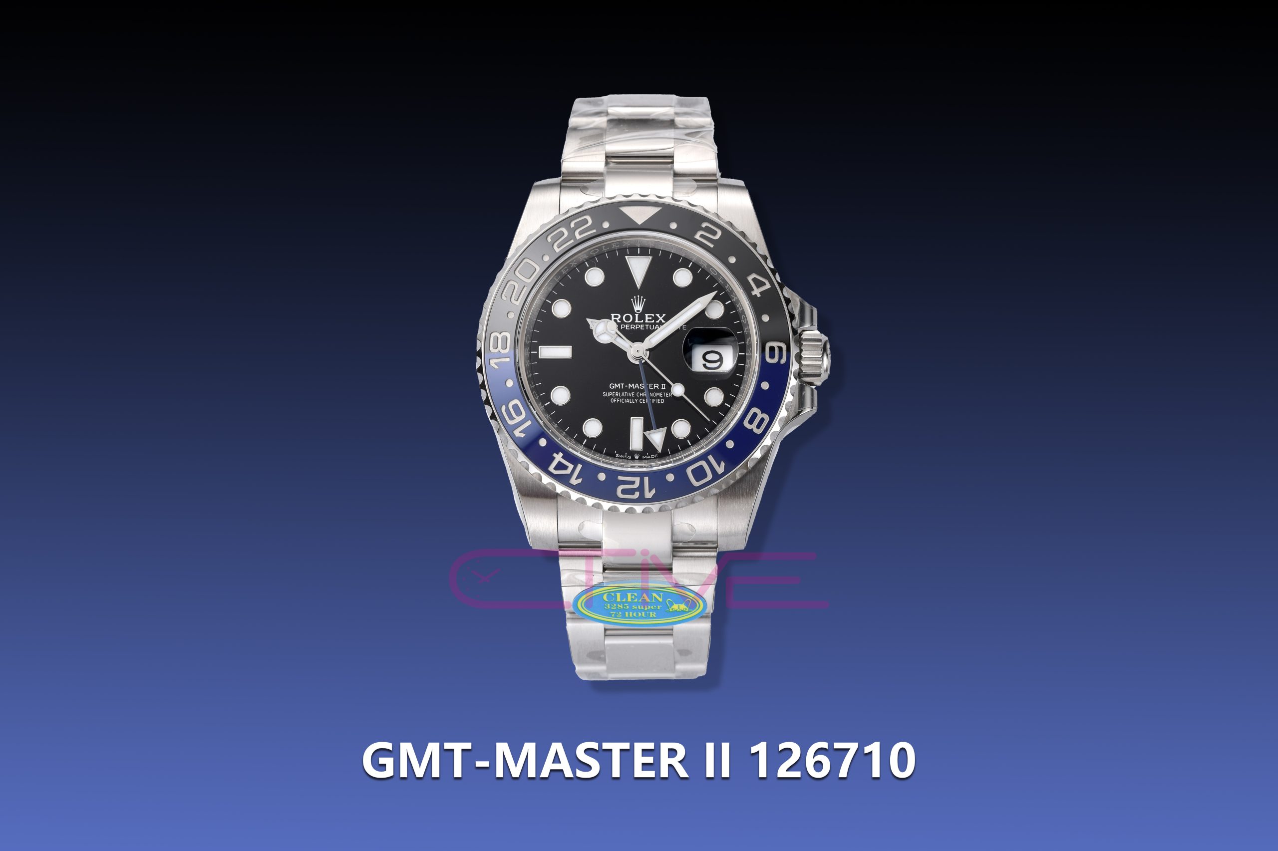 GMT-II-126710-蓝 拷贝 GMT-Master II 126710 BLNR Black/Blue Ceramic 904L Steel Clean Factory Best Edition on Oyster Bracelet DD3285 CHS - Image 1