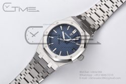 Royal Oak 41mm 15500 SS ZF 1:1 Best Edition Blue Textured Dial on SS Bracelet A4302 Super Clone - Image 4