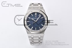 Royal Oak 41mm 15500 SS ZF 1:1 Best Edition Blue Textured Dial on SS Bracelet A4302 Super Clone - Image 3