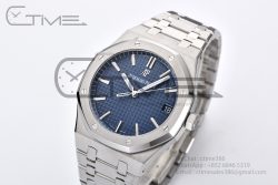 Royal Oak 41mm 15500 SS ZF 1:1 Best Edition Blue Textured Dial on SS Bracelet A4302 Super Clone - Image 2