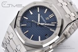Royal Oak 41mm 15500 SS ZF 1:1 Best Edition Blue Textured Dial on SS Bracelet A4302 Super Clone - Image 8