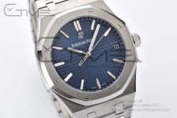 Royal Oak 41mm 15500 SS ZF 1:1 Best Edition Blue Textured Dial on SS Bracelet A4302 Super Clone - Image 10