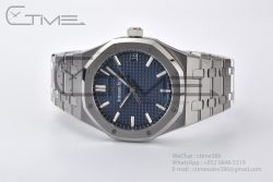 Royal Oak 41mm 15500 SS ZF 1:1 Best Edition Blue Textured Dial on SS Bracelet A4302 Super Clone - Image 12
