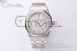 Royal Oak 41mm 15400 SS ZF 1:1 Best Edition White Textured Dial on SS Bracelet SA3120 Super Clone - Image 3