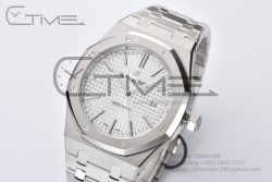 Royal Oak 41mm 15400 SS ZF 1:1 Best Edition White Textured Dial on SS Bracelet SA3120 Super Clone - Image 2