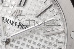 Royal Oak 41mm 15400 SS ZF 1:1 Best Edition White Textured Dial on SS Bracelet SA3120 Super Clone - Image 4