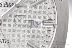 Royal Oak 41mm 15400 SS ZF 1:1 Best Edition White Textured Dial on SS Bracelet SA3120 Super Clone - Image 6