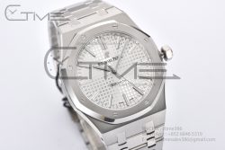 Royal Oak 41mm 15400 SS ZF 1:1 Best Edition White Textured Dial on SS Bracelet SA3120 Super Clone - Image 10