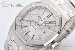 Royal Oak 41mm 15400 SS APSF 1:1 Best Edition White Textured Dial on SS Bracelet A3120 Super Clone - Image 9