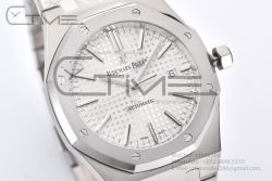 Royal Oak 41mm 15400 SS APSF 1:1 Best Edition White Textured Dial on SS Bracelet A3120 Super Clone - Image 11
