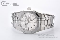 Royal Oak 41mm 15400 SS APSF 1:1 Best Edition White Textured Dial on SS Bracelet A3120 Super Clone - Image 12
