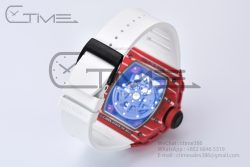 RM035-02 Real NTPT ZF 1:1 Best Edition Skeleton Dial on White Rubber Strap NH05A - Image 9