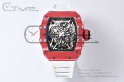 RM035-02 Real NTPT ZF 1:1 Best Edition Skeleton Dial on White Rubber Strap NH05A - Image 3
