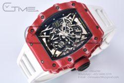 RM035-02 Real NTPT ZF 1:1 Best Edition Skeleton Dial on White Rubber Strap NH05A - Image 5