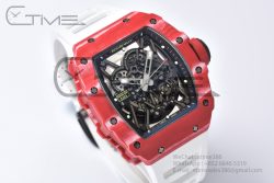 RM035-02 Real NTPT ZF 1:1 Best Edition Skeleton Dial on White Rubber Strap NH05A - Image 6