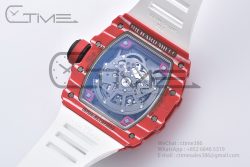 RM035-02 Real NTPT ZF 1:1 Best Edition Skeleton Dial on White Rubber Strap NH05A - Image 8