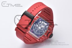 RM035-02 Real NTPT ZF 1:1 Best Edition Skeleton Dial on Red Rubber Strap NH05A - Image 9
