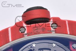RM035-02 Real NTPT ZF 1:1 Best Edition Skeleton Dial on Red Rubber Strap NH05A - Image 27