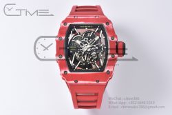 RM035-02 Real NTPT ZF 1:1 Best Edition Skeleton Dial on Red Rubber Strap NH05A - Image 3