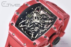 RM035-02 Real NTPT ZF 1:1 Best Edition Skeleton Dial on Red Rubber Strap NH05A - Image 2