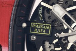 RM035-02 Real NTPT ZF 1:1 Best Edition Skeleton Dial on Red Rubber Strap NH05A - Image 33