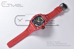 RM035-02 Real NTPT ZF 1:1 Best Edition Skeleton Dial on Red Rubber Strap NH05A - Image 8