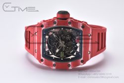 RM035-02 Real NTPT ZF 1:1 Best Edition Skeleton Dial on Red Rubber Strap NH05A - Image 7