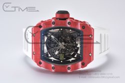 RM035-02 Real NTPT ZF 1:1 Best Edition Skeleton Dial on White Rubber Strap NH05A - Image 7