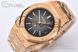 Royal Oak 39mm 16202 "50th Anniversary" RG ZF 1:1 Best Edition Gray Textured Dial on RG Bracelet A7121 - Image 4