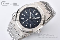 Royal Oak 39mm 16202 "50th Anniversary" SS ZF 1:1 Best Edition Blue Textured Dial on SS Bracelet A7121 - Image 4