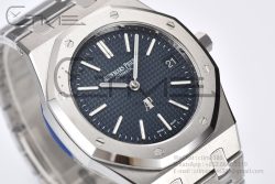 Royal Oak 39mm 16202 "50th Anniversary" SS ZF 1:1 Best Edition Blue Textured Dial on SS Bracelet A7121 - Image 7