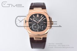 Nautilus 5712 RG ZF 1:1 Best Edition Brown Dial on Brown Leather Strap A240 - Image 3